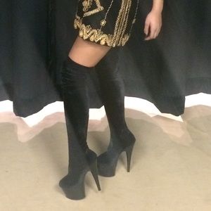 Suede Thigh High Boots